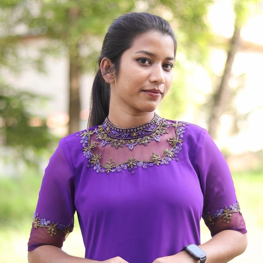 Party Wear Jewel Neck Handworked Kurti