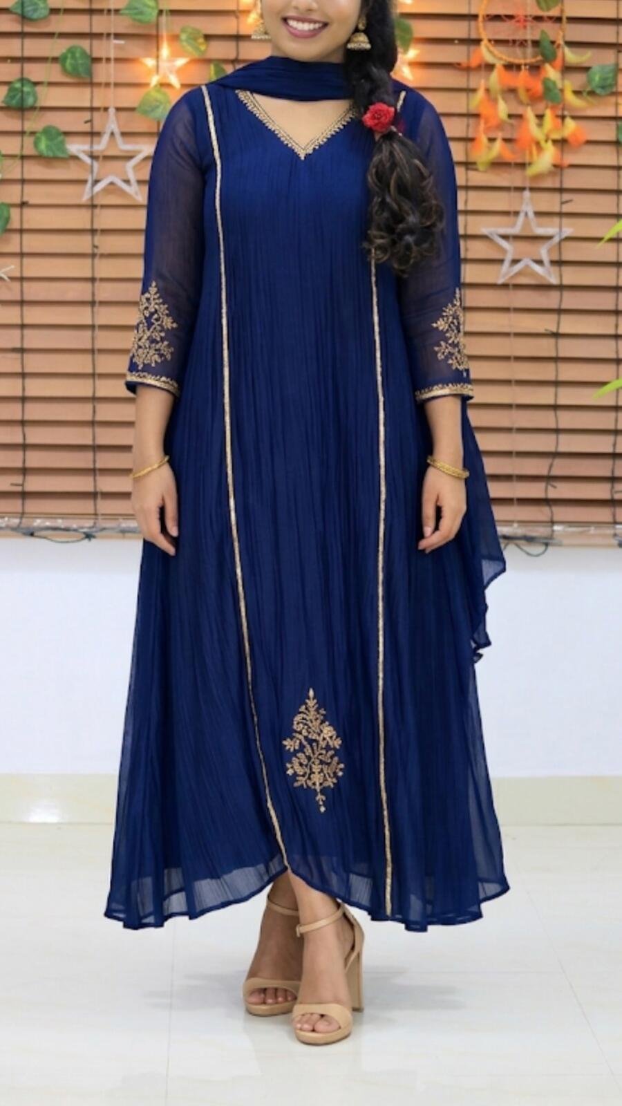 premium Mul Chanderi top