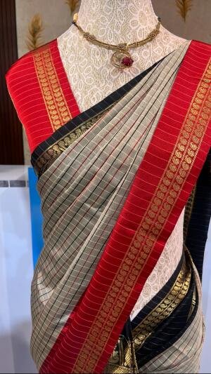 ✨ Chettinad Cotton Saree with Ganga Jamuna Border ✨