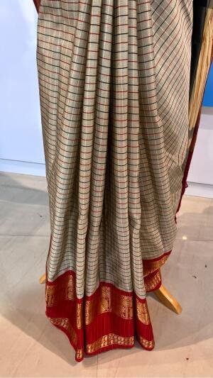 ✨ Chettinad Cotton Saree with Ganga Jamuna Border ✨