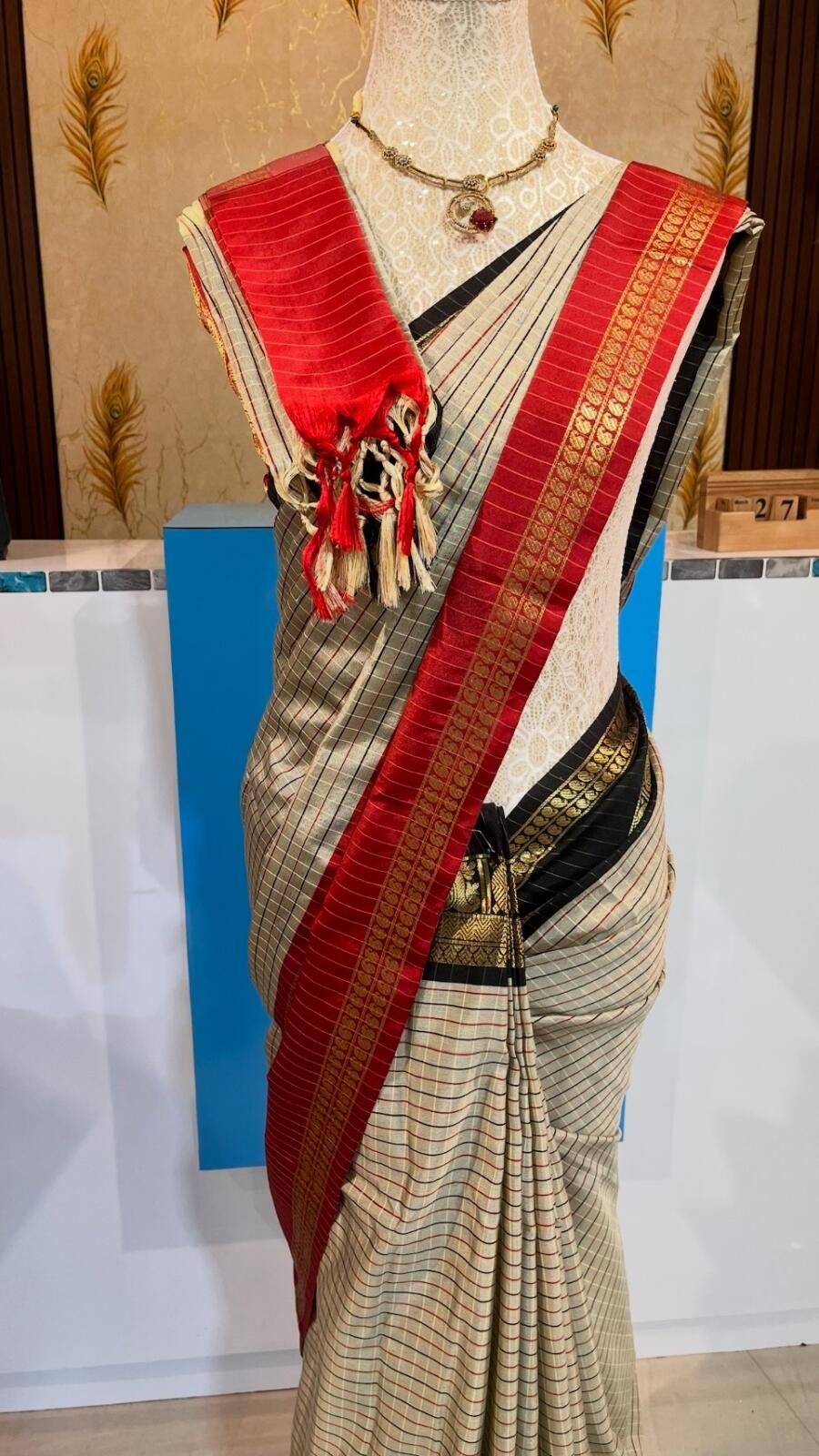 ✨ Chettinad Cotton Saree with Ganga Jamuna Border ✨