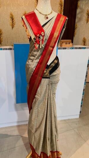 ✨ Chettinad Cotton Saree with Ganga Jamuna Border ✨