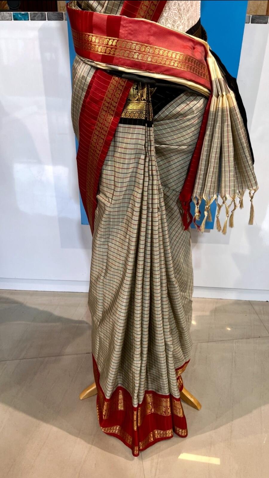 ✨ Chettinad Cotton Saree with Ganga Jamuna Border ✨