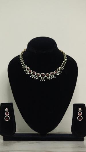 Diamond look alike necklace
