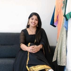 Partywear Black Anarkali Top