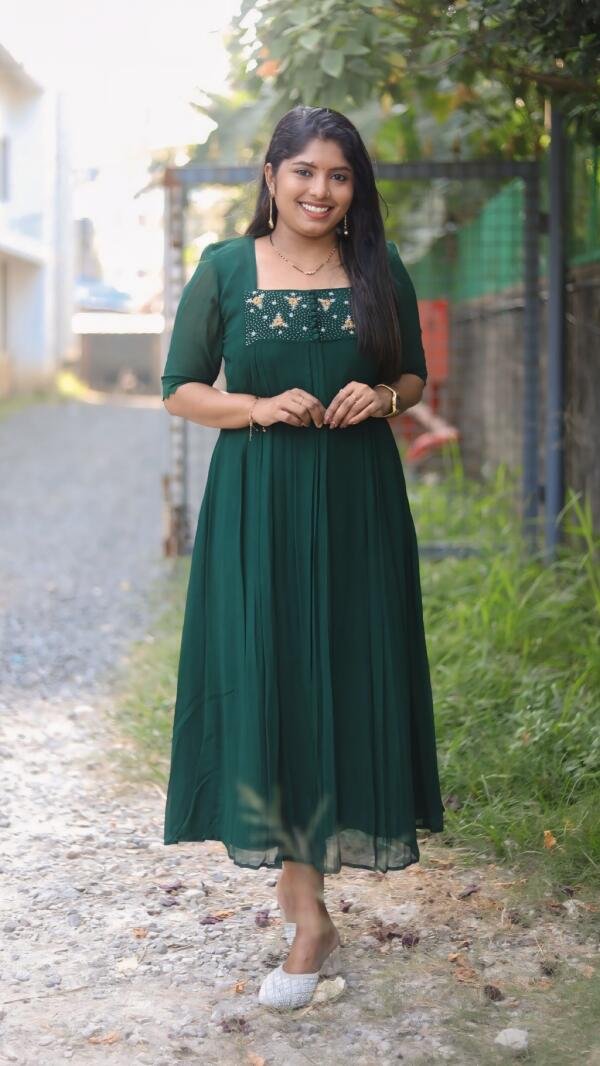 Handworked dyed pleated kurti