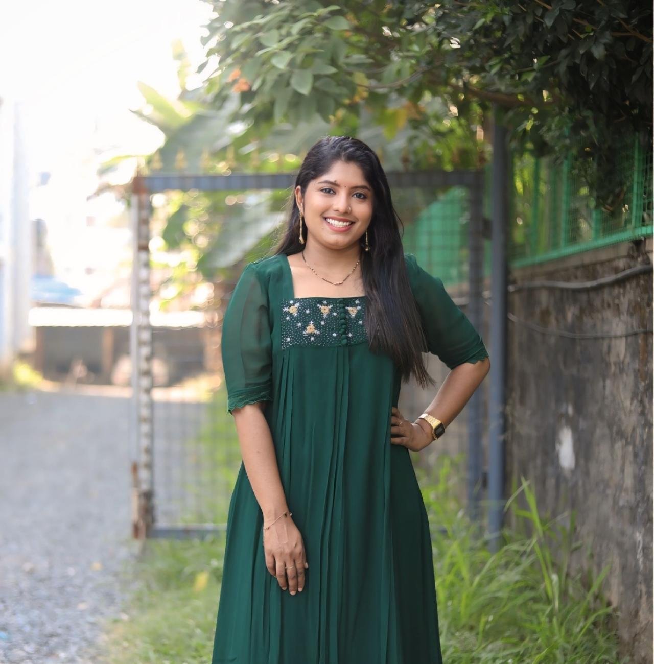 Handworked dyed pleated kurti