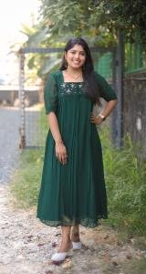 Handworked dyed pleated kurti