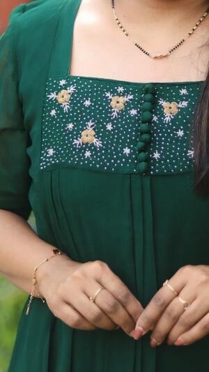 Handworked dyed pleated kurti