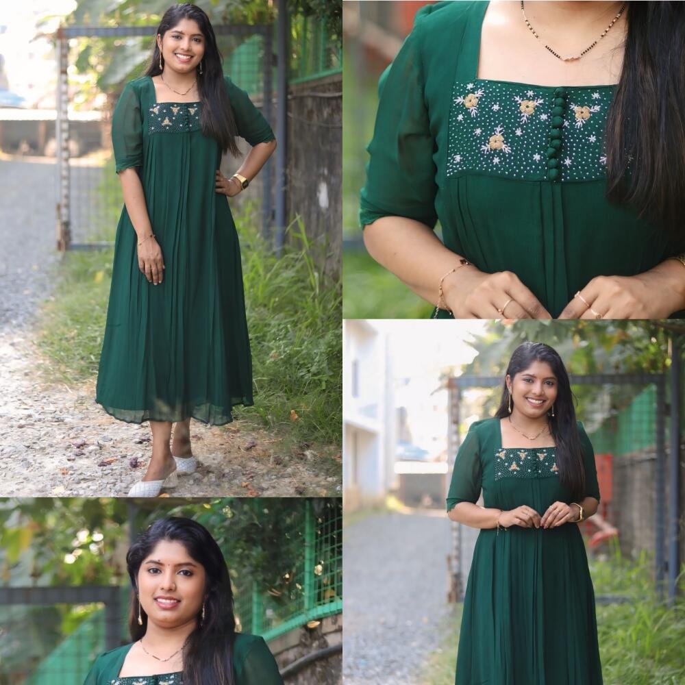 Handworked dyed pleated kurti
