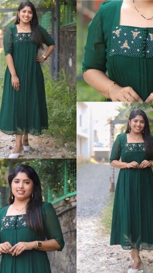 Handworked dyed pleated kurti