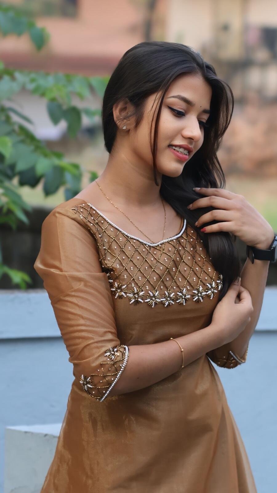 Elegant Handworked Shimmer Top