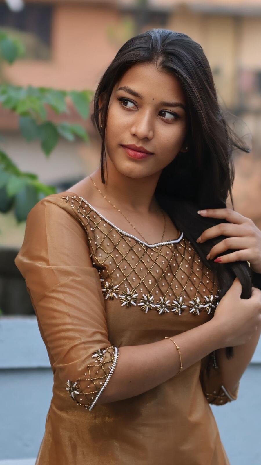 Elegant Handworked Shimmer Top