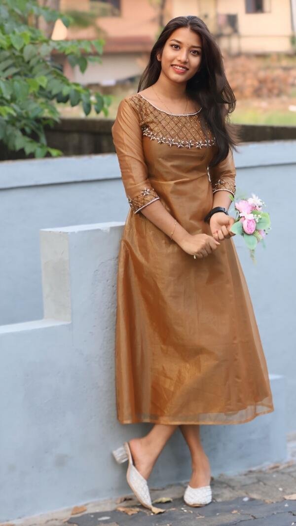 Elegant Handworked Shimmer Top