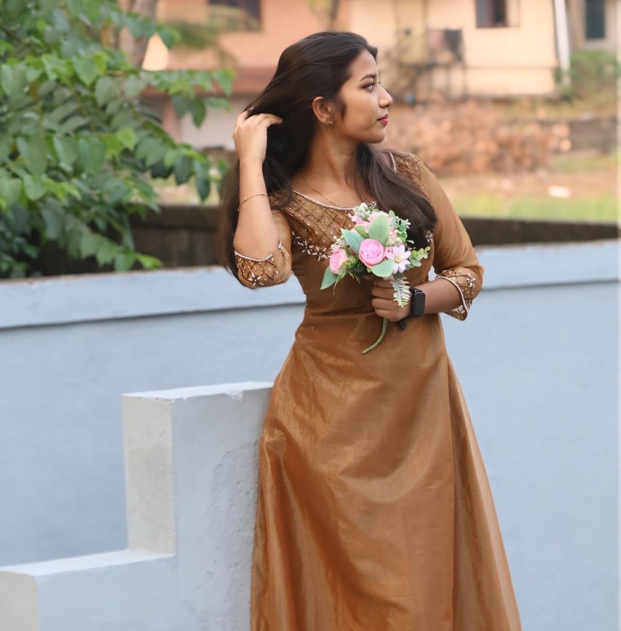 Elegant Handworked Shimmer Top