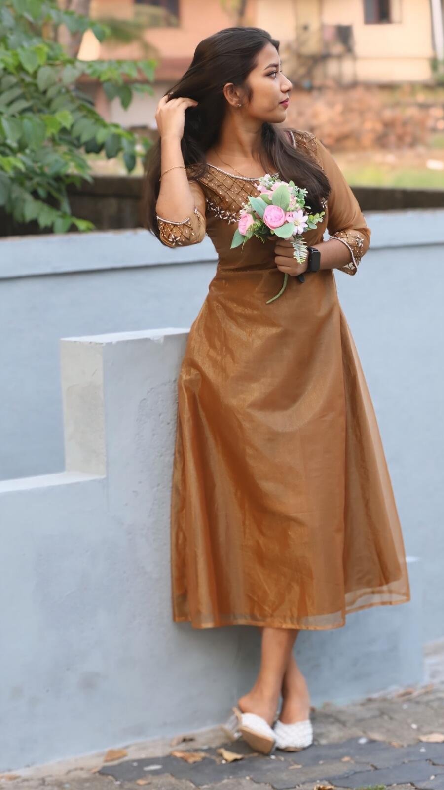 Elegant Handworked Shimmer Top