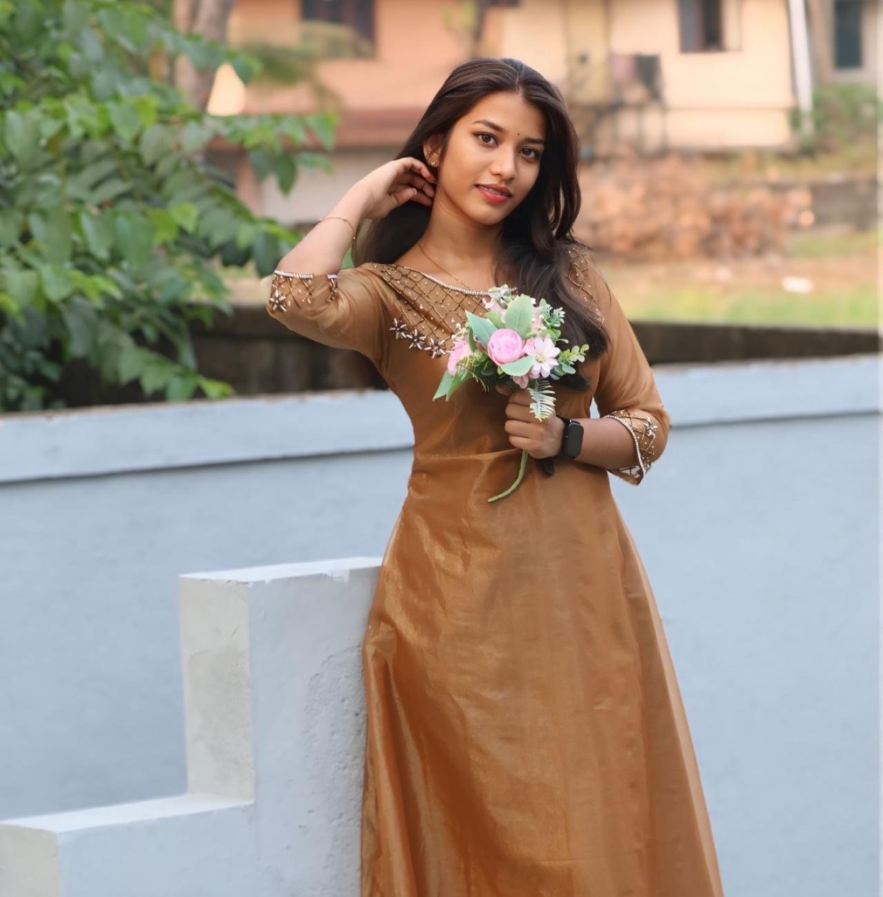 Elegant Handworked Shimmer Top