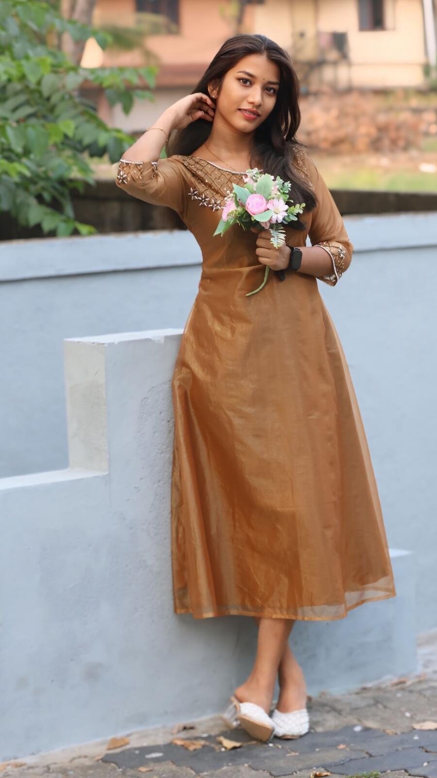 Elegant Handworked Shimmer Top