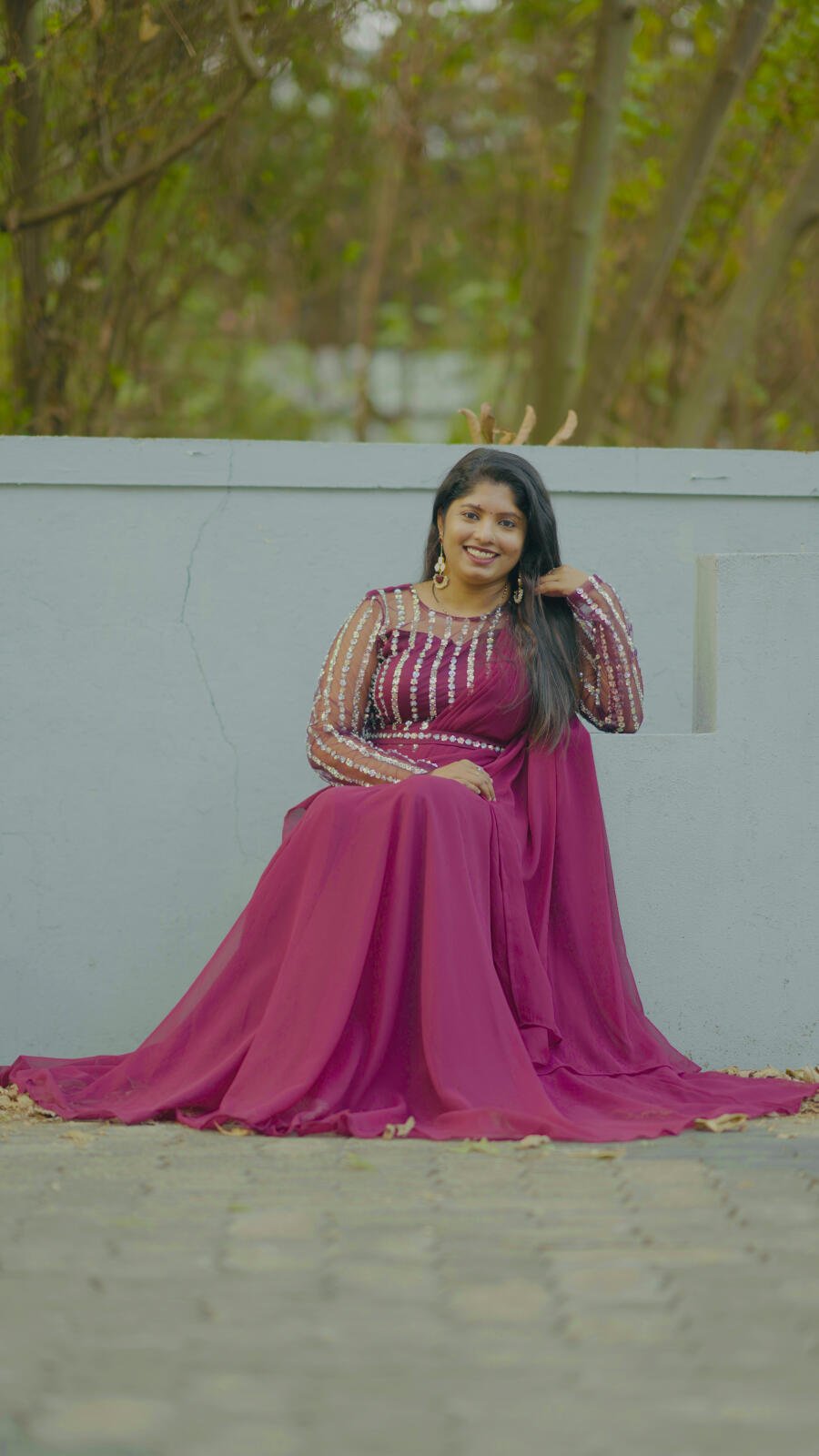 Partywear Saree Gown