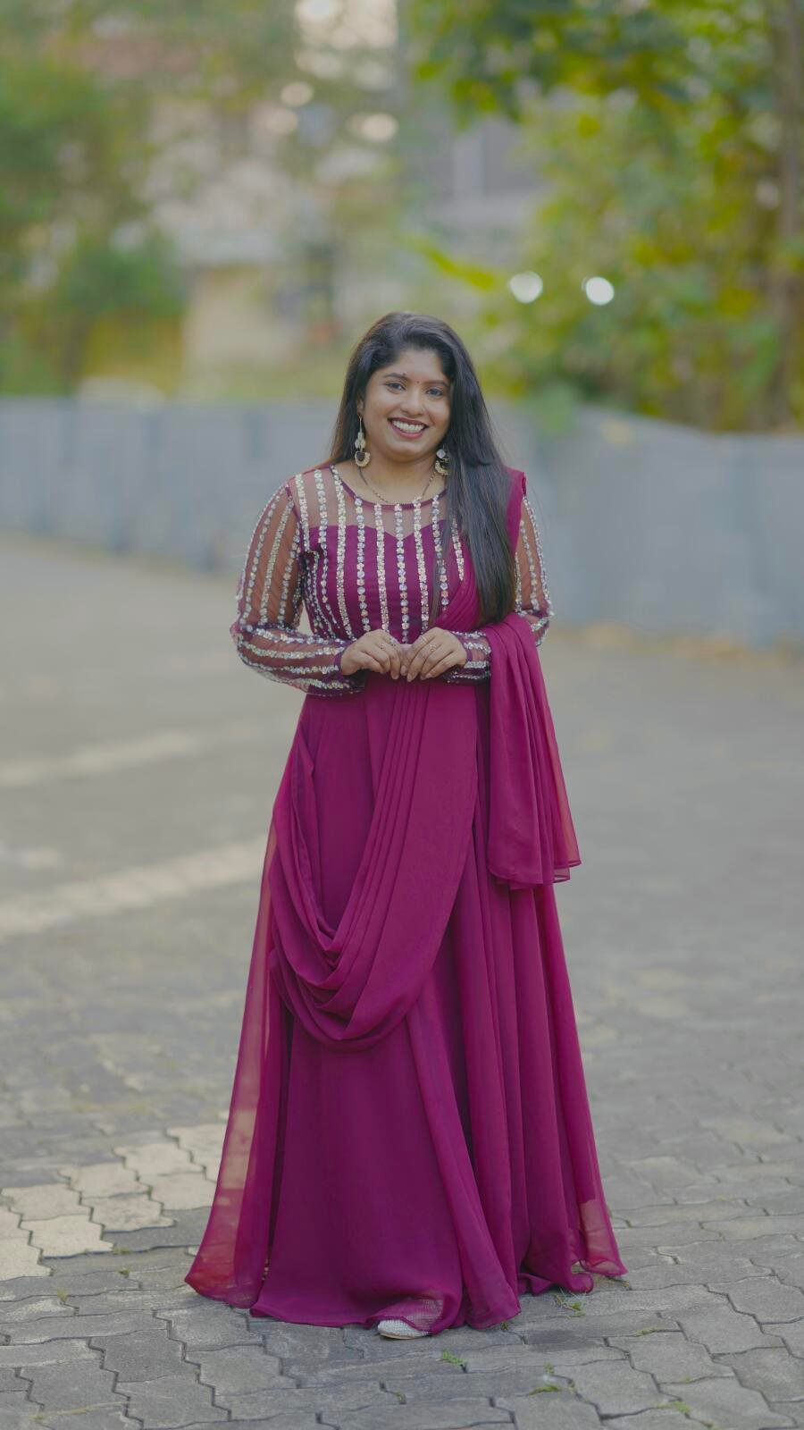 Partywear Saree Gown