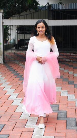 Elegant Tone-Shade Handworked Dyable Viscose Georgette Kurthi