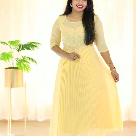 HANDWORKED PLEATED KURTI