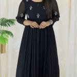 Chic Black Gather Kurti