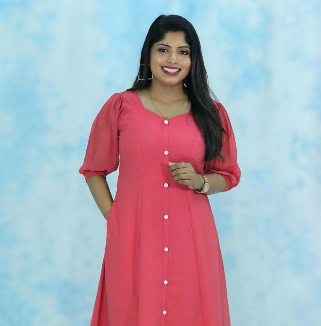 Three panelled georgette kurti
