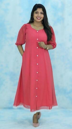 Three panelled georgette kurti