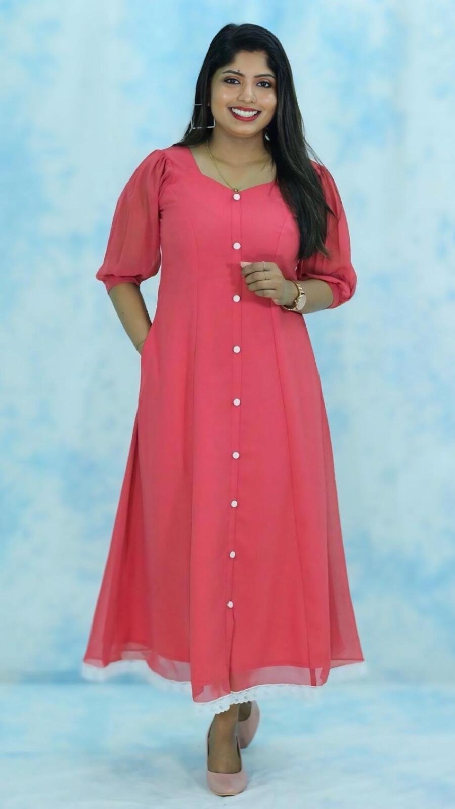 Three panelled georgette kurti