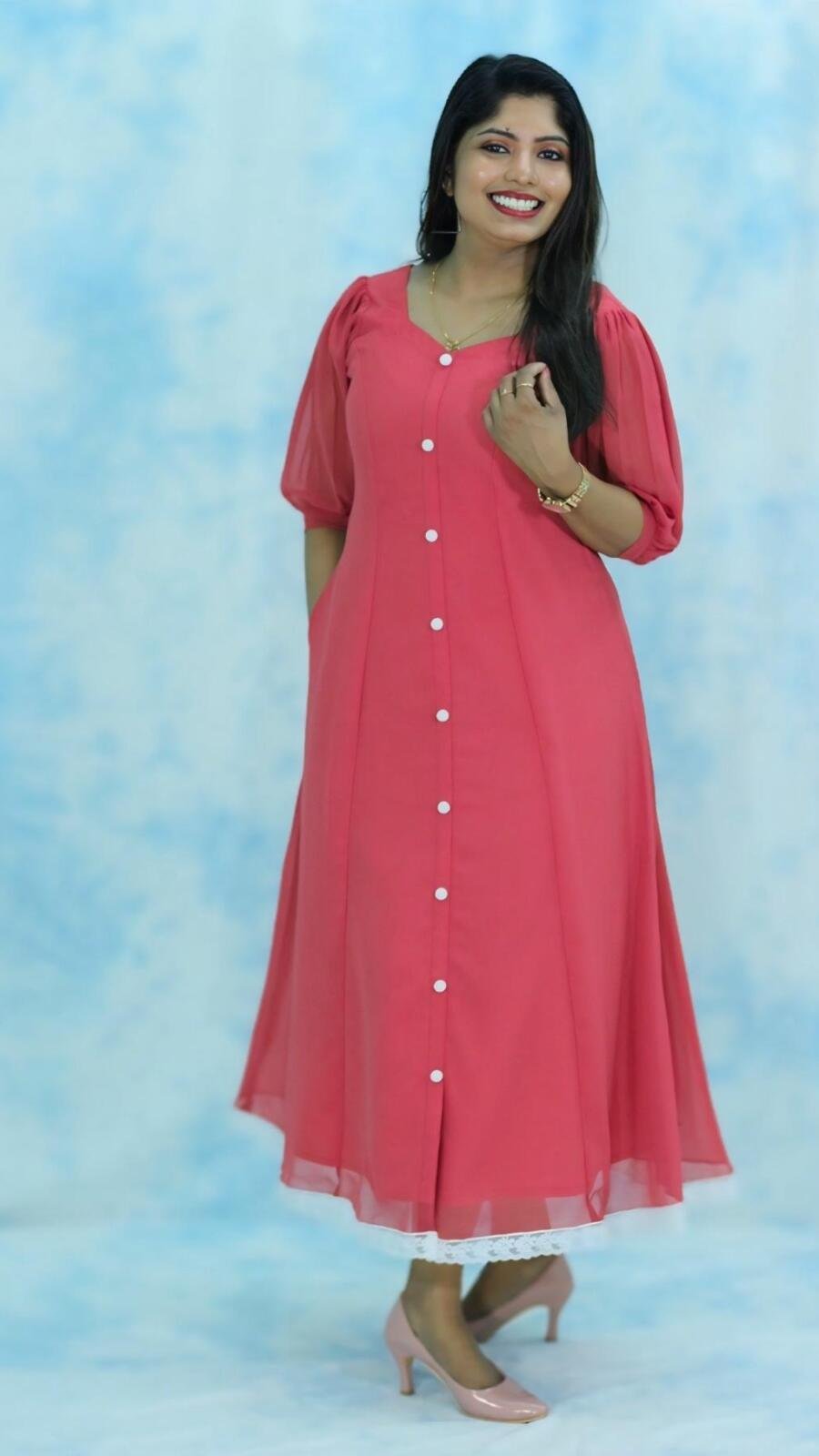 Three panelled georgette kurti