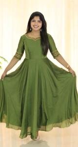 Heavy Handworked Partywear Umbrella Kurti