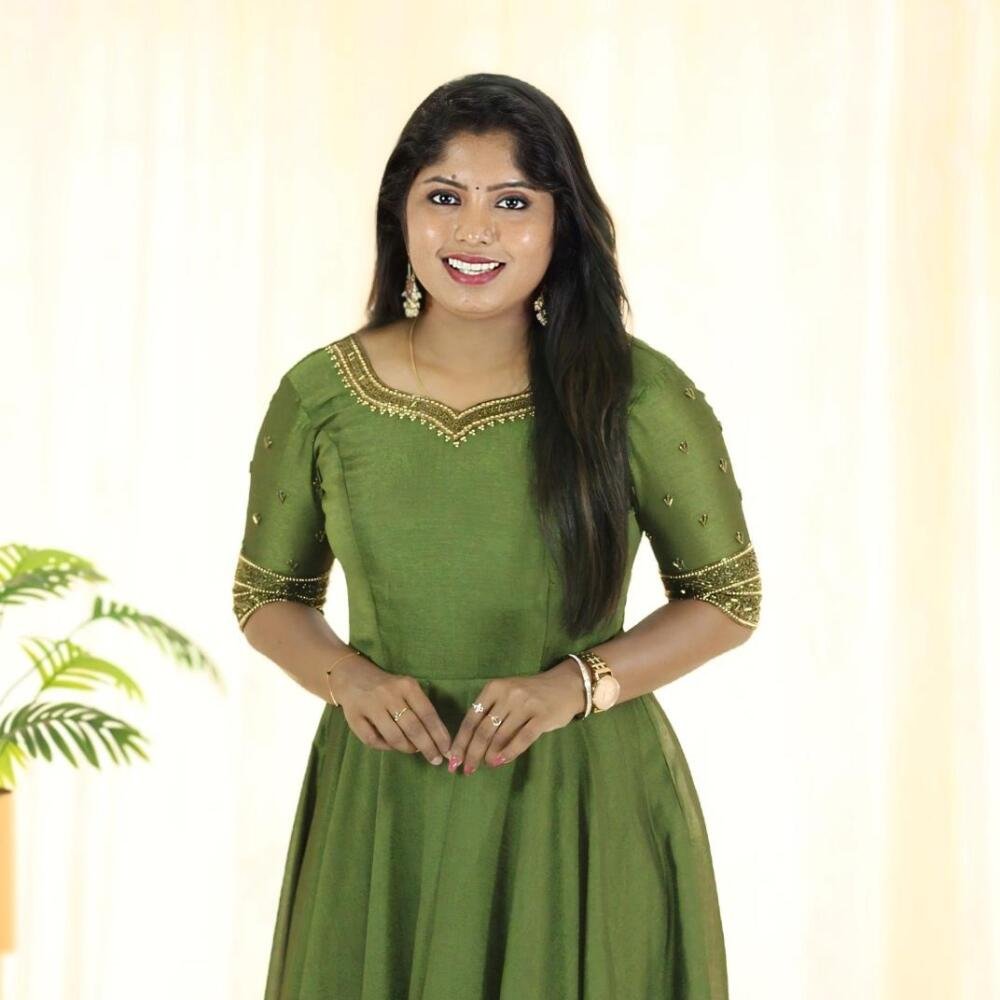 Heavy Handworked Partywear Umbrella Kurti