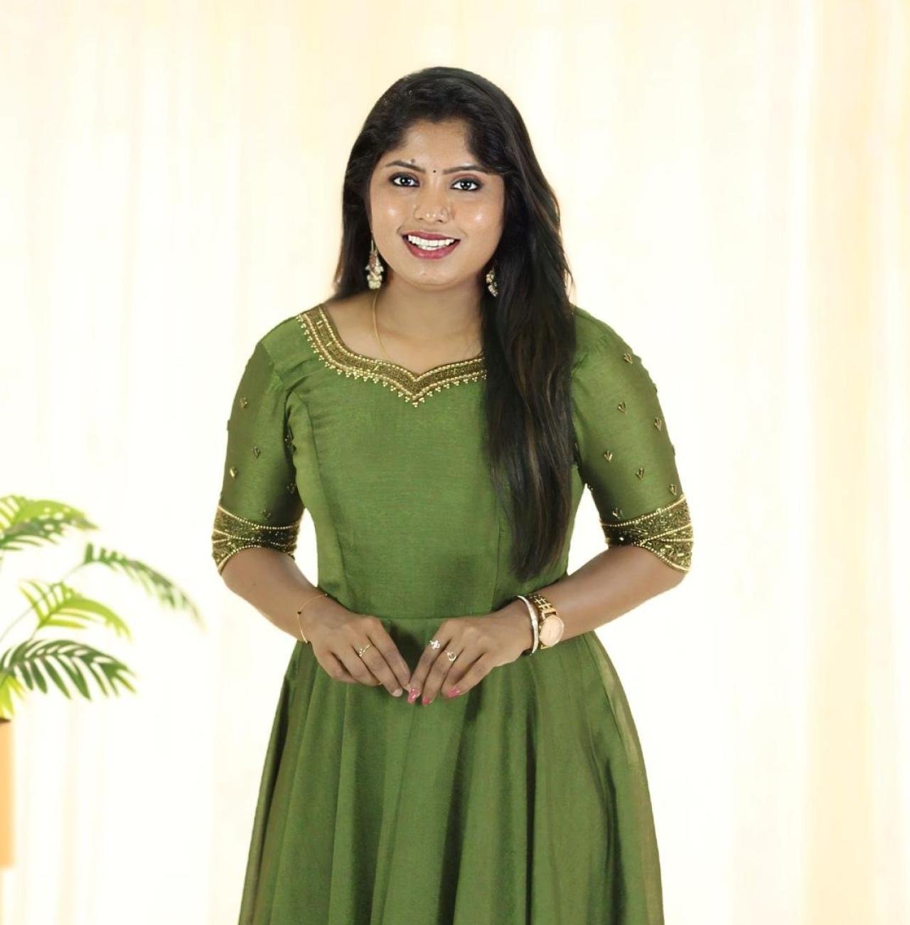 Heavy Handworked Partywear Umbrella Kurti