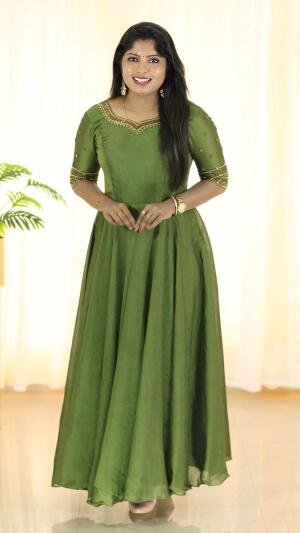 Heavy Handworked Partywear Umbrella Kurti