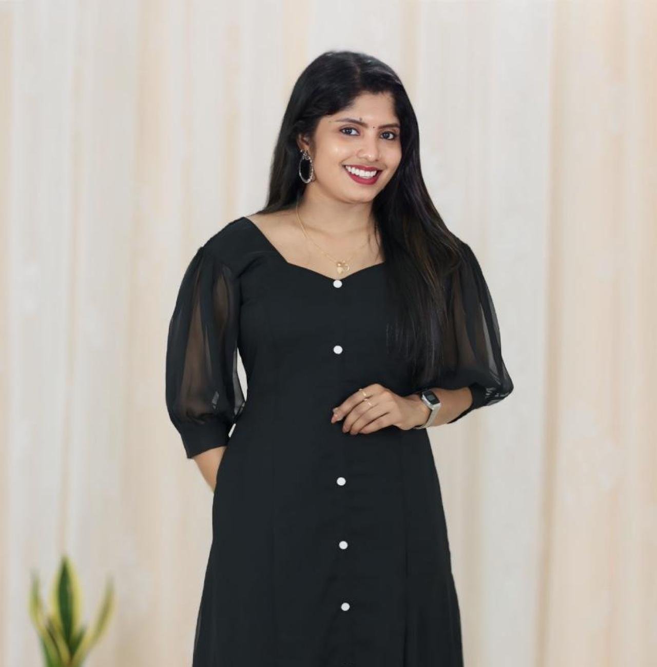 Three panelled georgette kurti