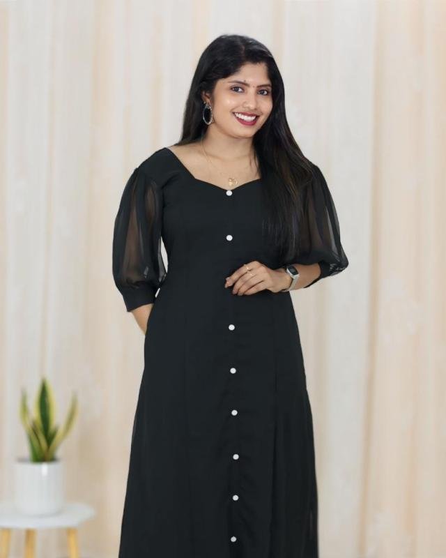 Three panelled georgette kurti