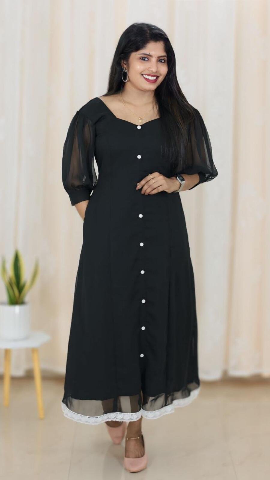 Three panelled georgette kurti