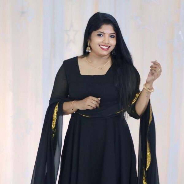 Georgette kurti with pattu border