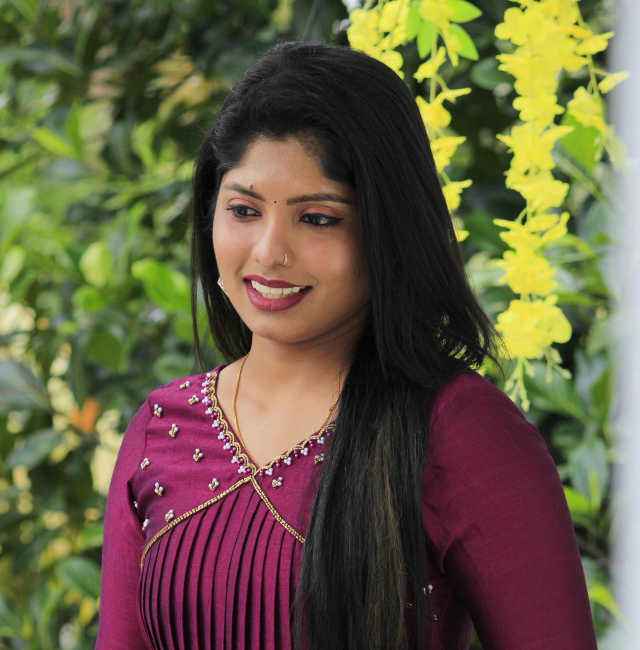 Handworked pleated slit kurti