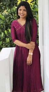 Handworked pleated slit kurti