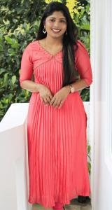 Handworked pleated slit kurti