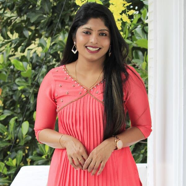 Handworked pleated slit kurti