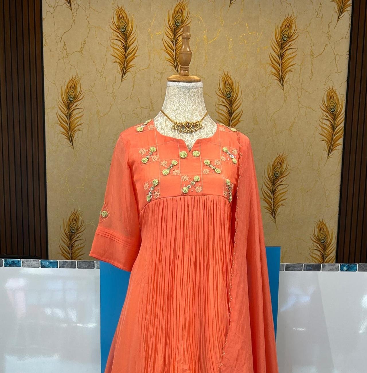 Premium dyable viscose organza top