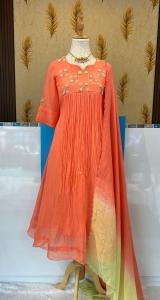 Premium dyable viscose organza top