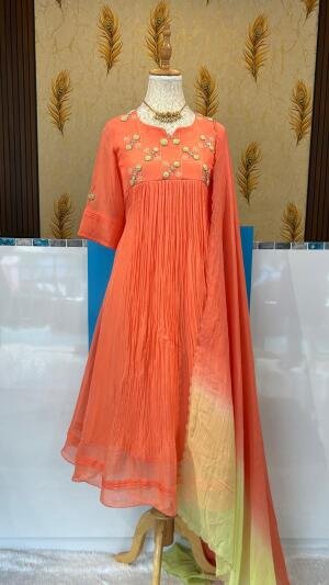 Premium dyable viscose organza top