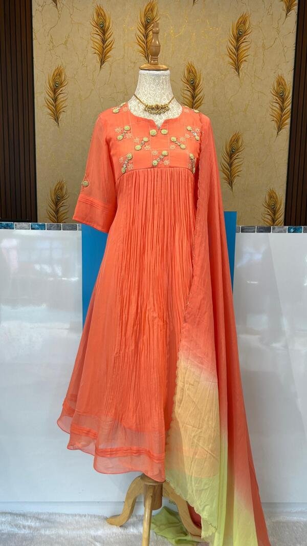 Premium dyable viscose organza top