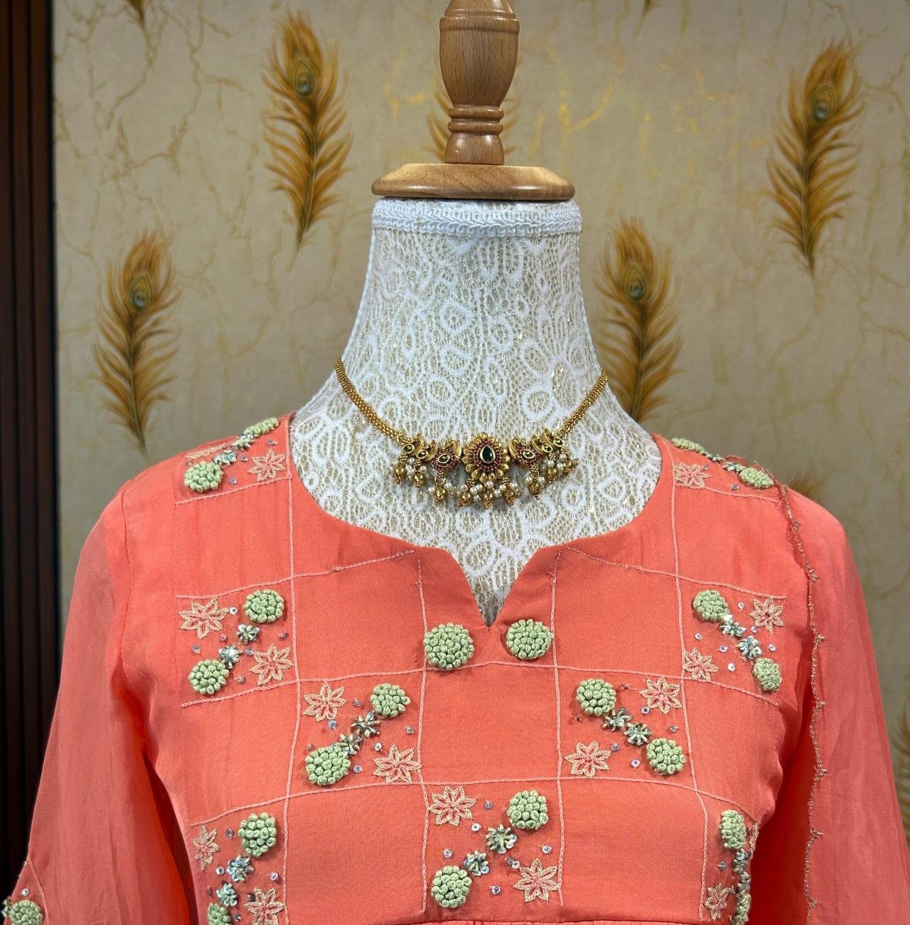 Premium dyable viscose organza top