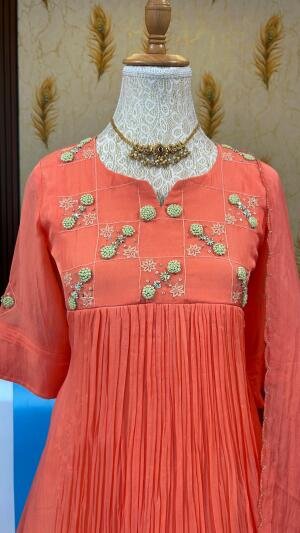 Premium dyable viscose organza top