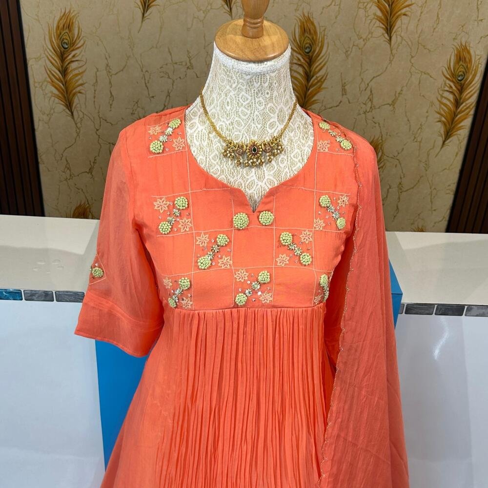 Premium dyable viscose organza top